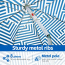 Lazy Dayz 1.8m Tiltable Beach Umbrella with Carry Bag - Makena