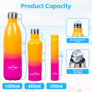 Lazy Dayz Daily Drink Bottle 500ml - Orange Pink Ombre