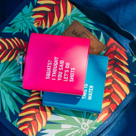 2 Pcs Stainless Steel Hip Flask (175?ml Each) – Funny Quotes, 4 Super?Bright Colours