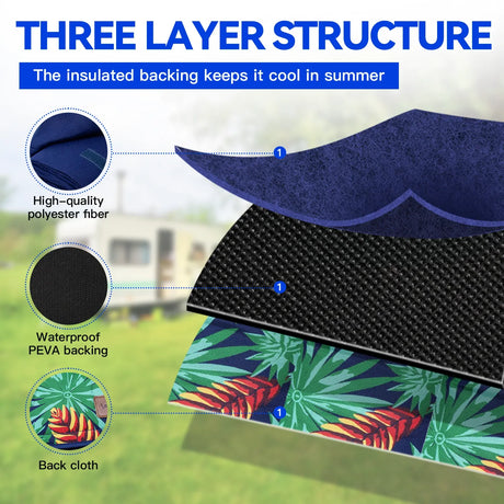 Lazy Dayz Fleece Picnic Rug - Makena