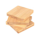 4 Pcs Bamboo Unique Drink Coasters