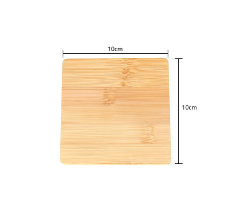 4 Pcs Bamboo Unique Drink Coasters