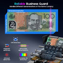 Mixed Denomination Money Counter with Counterfeit Detection, Touch Screen, and CIS/UV/MG/IR/MT, USD, AUD, EUR, CAD Cash Counter for Business, Merchant