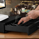 Heavy Duty Metal Cash Drawer, 5 Note&6 Coin Trays,Black(40.5x42x11.2cm)