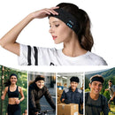 Headset Bluetooth 5.0 Wireless Stereo Earbud Headphone Sports Headband w/Mic-Grey