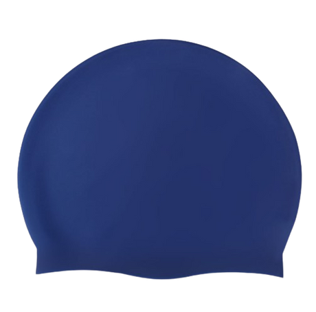 Silicone Swimming Cap Large Waterproof Swim Hat for Long Hair Men Women Adults-Navy
