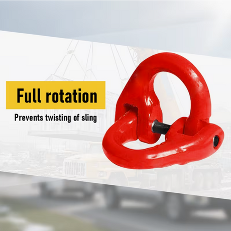 2SETS 2T Sling Hook With Hammerlock Heavy Duty Safety Latch Swivel Winch Hook For Trailer Safety Chain-Red
