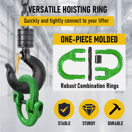 2SET 3.15T Sling Hook Heavy Duty Hammerlock/Slip Hook Kit With Swivel Winch & Safety Latch-Green