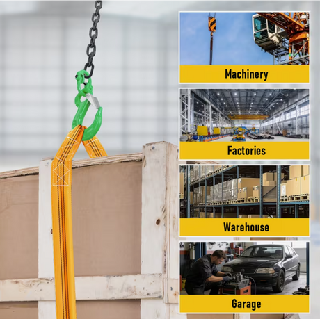 2SET 3.15T Sling Hook Heavy Duty Hammerlock/Slip Hook Kit With Swivel Winch & Safety Latch-Green