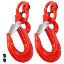 2SET 3.15T Sling Hook Heavy Duty Hammerlock/Slip Hook Kit With Swivel Winch & Safety Latch