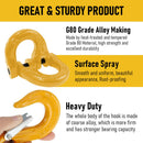 2SET 3.15T Sling Hook Heavy Duty Hammerlock/Slip Hook Kit With Swivel Winch & Safety Latch- Yellow