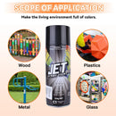12 Pcs 250g Spray Paint Can For Interior and Exterior 26 colours Fast Dry - Gloss Black