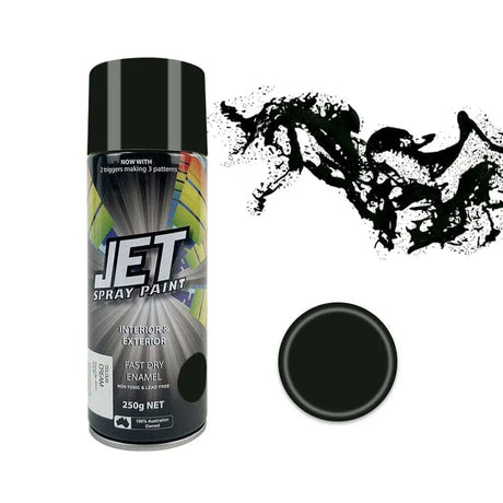 12 Pcs 250g Spray Paint Can For Interior and Exterior 26 colours Fast Dry - Gloss Black