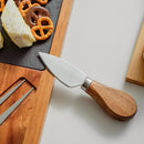 4 Pcs Clevinger Acacia Wood & Slate Cheese Board With Knife Set