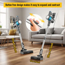 8-in-1 Cordless Vacuum Cleaner 2 Modes Anti-Tangle Brush For Pet Hair On Hardwood Floors & Carpets