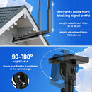 Long Arm Mount for Starlink Gen 3 Standard, Adjustable Telescoping Roof & Wall Bracket, 90°–180° Angle, 25–40cm Extension, Heavy-Duty Weather-Resistant