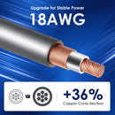 Aumerage Car Charger for Starlink Mini, DC Cable & Cigarette Adapter 3M | 3-in-1 12V-24V USB-C USB QC 3.0 + 45W/30W PD, 16AWG Waterproof  for Camping, RV & Off-Grid
