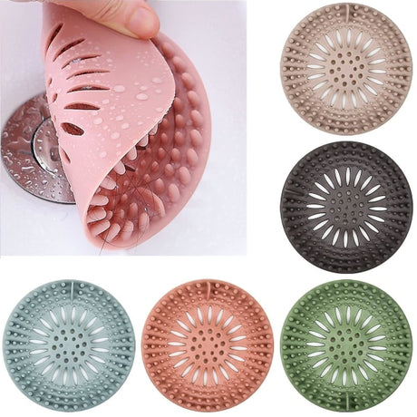 Hair Catcher 5 Pack for Bathtub Drain with Silicone Filter Cover