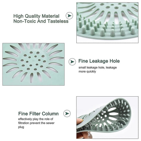 Hair Catcher 5 Pack for Bathtub Drain with Silicone Filter Cover