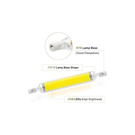 R7S 10W Dimmable LED Bulb Cool White 6000K 78mm J78 Replacement for Halogen 100W 360 Degree Beam Angle