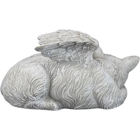 Memorial Cat Pet Angel Statue with Honorary Headstone
