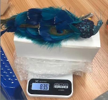 Peacock Feather Christmas Tree Ornaments, 3D Simulation Decorations, Natural Hanging Crafts for Christmas Decor