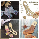 Wooden Sock Blockers for Knitting, Adjustable, 6 pcs Knitting Blockers