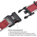 Luggage Straps Suitcase Belts with Buckle and Lock, 2M x 5cm Adjustable PP Packing Straps, Red Gray, 4pcs
