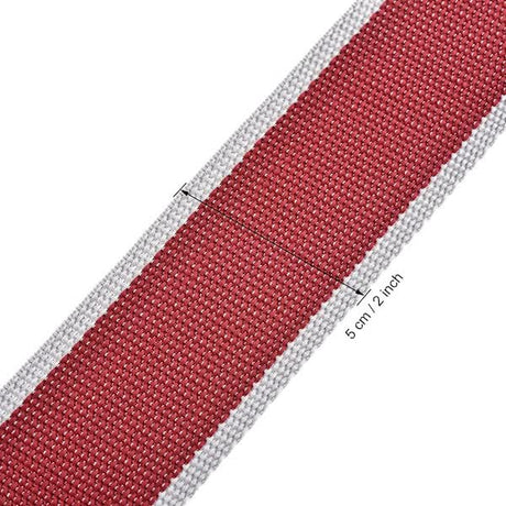 Luggage Straps Suitcase Belts with Buckle and Lock, 2M x 5cm Adjustable PP Packing Straps, Red Gray, 4pcs