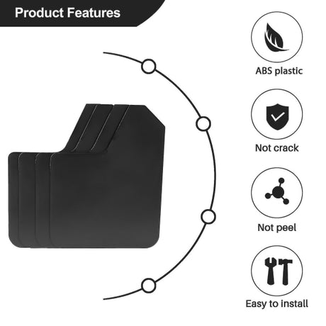 Universal Car Mud Flaps 4pcs Set for Pickup Van Truck with Screws