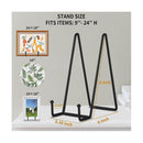 8 Inch Black Metal Plate Stand Holder for Picture, Decorative Plate, Book Compatible with Various Brands