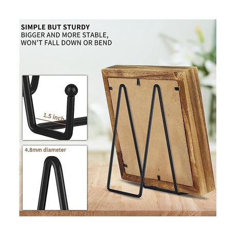 8 Inch Black Metal Plate Stand Holder for Picture, Decorative Plate, Book Compatible with Various Brands