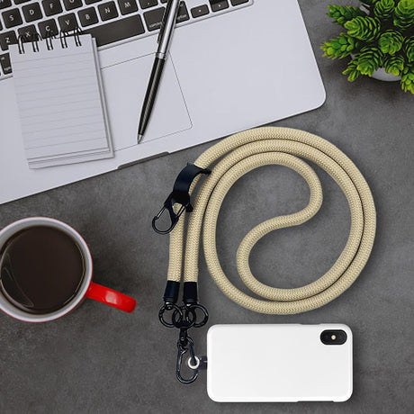 Thick Rope Phone Lanyard 10MM Mobile Strap Neck Holder Compatible with Apple Samsung