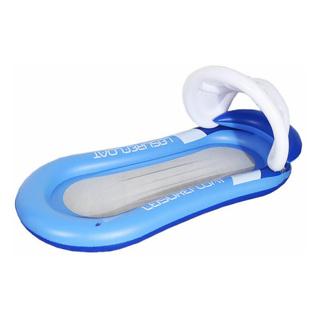 Inflatable Pool Water Hammock Air Mattress Blue 160 x 90 cm Summer Pool Toys Water Toys Compatible with GUA.B/bon
