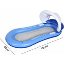 Inflatable Pool Water Hammock Air Mattress Blue 160 x 90 cm Summer Pool Toys Water Toys Compatible with GUA.B/bon
