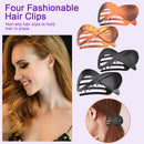 Matte French Style Hair Clips, 4pcs Large Acrylic Non-Slip Barrette Clips for Thick Hair