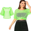 1980s Neon Party Costume Set for Women Girls Retro Theme Outfit Accessories 1PCS
