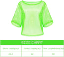 1980s Neon Party Costume Set for Women Girls Retro Theme Outfit Accessories 1PCS