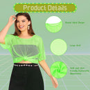 1980s Neon Party Costume Set for Women Girls Retro Theme Outfit Accessories 1PCS