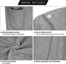 Sauna Skirt for Women with Pockets and Buttons Long Towel Grey