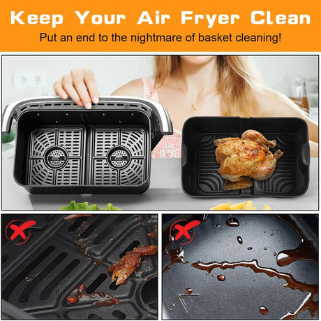 Silicone Molds for Ninja Flex Drawer Air Fryer 10.4L Reusable
