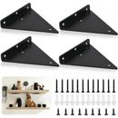 Triangle Shelf Brackets 14cm, Iron Floating Shelf Brackets Wall Mounted, Metal DIY Open Shelf Brackets