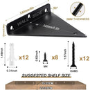Triangle Shelf Brackets 14cm, Iron Floating Shelf Brackets Wall Mounted, Metal DIY Open Shelf Brackets