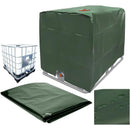 IBC Tank Cover Compatible with 1000L Tank Green 120x100x116cm Dustproof Anti-UV Anti-Rain Water Container Protective Cover