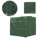 IBC Tank Cover Compatible with 1000L Tank Green 120x100x116cm Dustproof Anti-UV Anti-Rain Water Container Protective Cover