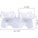 Elevated Cat Bowls Set for Spine Relief - 15 Degree Angled Anti-Vomiting Pet Food and Water Bowls with Orthopedic Design for Cats and Dogs