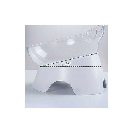 Elevated Cat Bowls Set for Spine Relief - 15 Degree Angled Anti-Vomiting Pet Food and Water Bowls with Orthopedic Design for Cats and Dogs