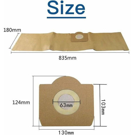 Karcher WD3 Vacuum Cleaner Bags, 5-Pack Compatible with WD3 WD3 Premium WD3200 WD3500P A2204 A2534 SE4001