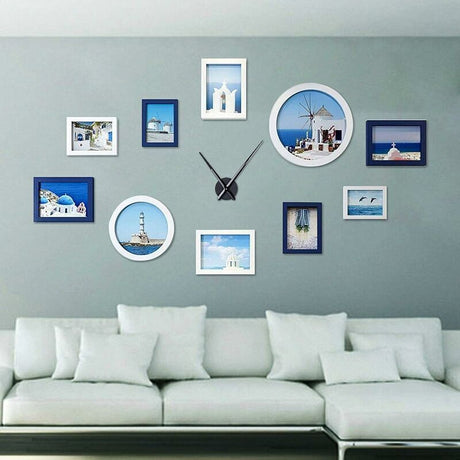 Large Wall Clock Single Hand No Numbers 31.5cm Hands High Longitudinal Shaft Mechanism Black