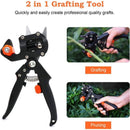 Garden Grafting Scissors Kit for Trees with Black Bag Rubber Band Membrane